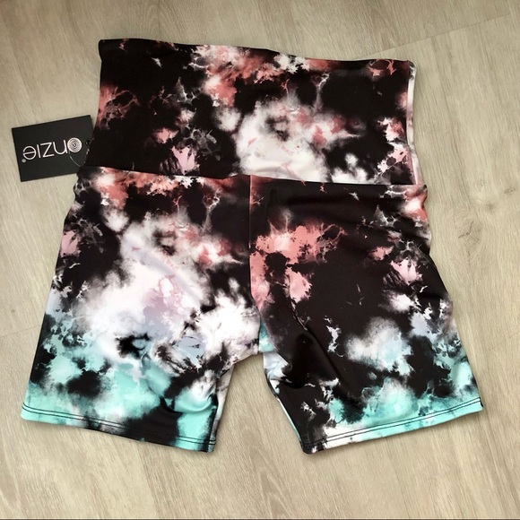 NWT Onzie Mini Bike High Waist Shorts • Tie Dye • - Picture 7 of 8